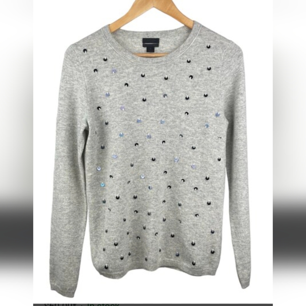 J Crew Collection Cashmere gray sweater. Medium M